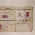 A identification document showing renewal stamps and a black and white photograph of a man. The text 'Patrick O'Loughlin' is readable.